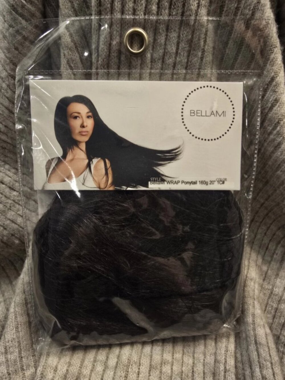 BELLAMI Wrap Around Ponytail Hair Extension 160grams,  20" Color 1C